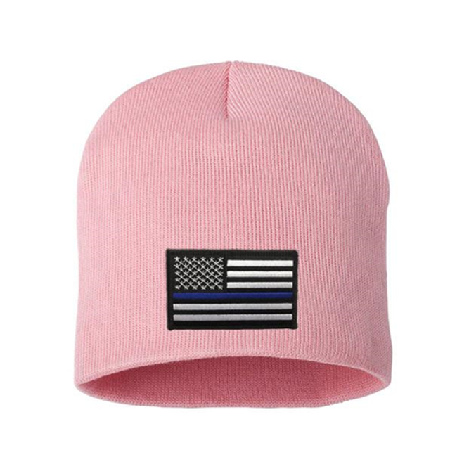 Thin Blue Line BEANIE-8INCH-TBL-PINK Thin Blue Line Knit Beanie 8 Inch