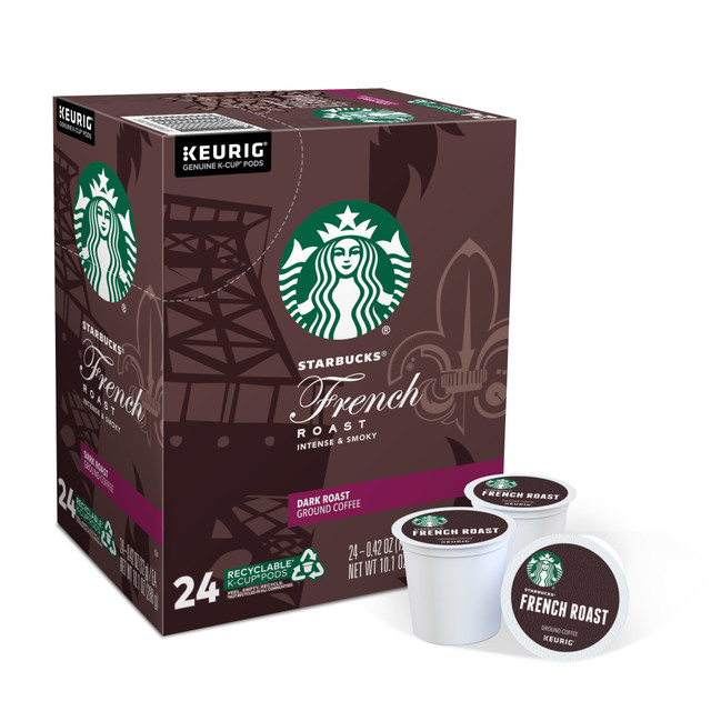 GREEN MOUNTAIN COFFEE ROASTERS, INC. 10099555097372 Starbucks Single-Serve Coffee K-Cup, French Roast, Carton Of 24