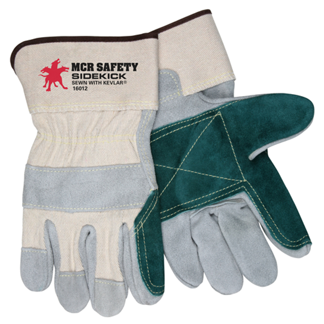 MCR Safety 16012M Side Double Leather Palm W/Kevlar