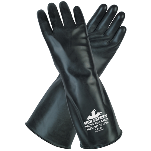 MCR Safety CP14L Unsupported Butyl Glove,14,14 Mil