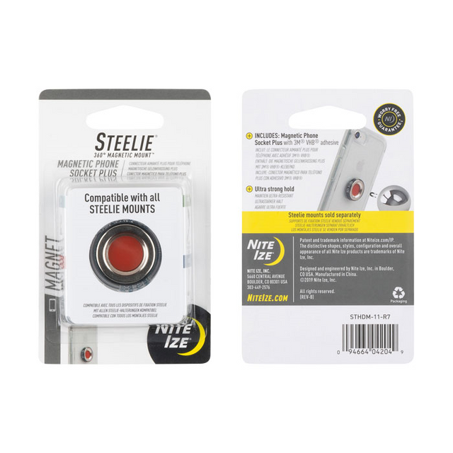 Nite-Ize STHDM-11-R7 Steelie Magnetic Phone Socket Plus Nite-Ize STHDM-11-R7 Steelie Magnetic Phone Socket Plus