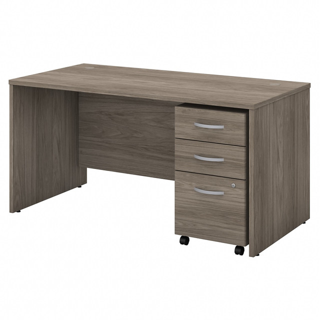 BUSH INDUSTRIES INC. STC014MHSU Bush Business Furniture Studio C 60inW Office Computer Desk With Mobile File Cabinet, Modern Hickory, Standard Delivery