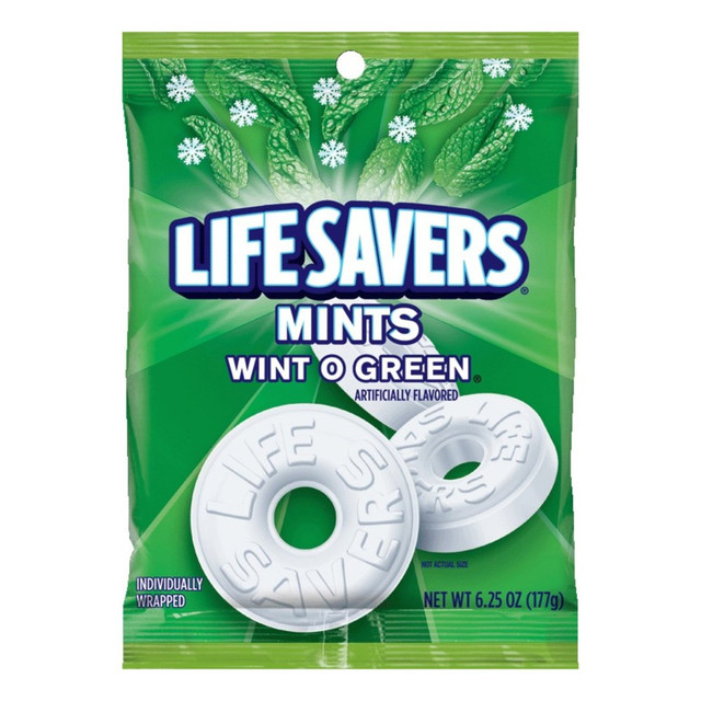 MARS CHOCOLATE NORTH AMERICA LLC 08504 Life Savers New Wint-O-Green Mints, 6.25 Oz Bag MARS CHOCOLATE NORTH AMERICA LLC 08504 Life Savers New Wint-O-Green Mints, 6.25 Oz Bag