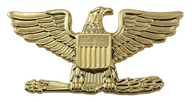Hero's Pride 4428RG Colonel Pin w/ Regular/Clutch Back - 1'' High - Pair Hero's Pride 4428RG Colonel Pin w/ Regular/Clutch Back - 1'' High - Pair