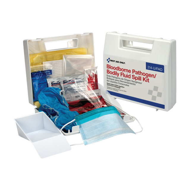 FIRST AID ONLY, INC. 214UFAO First Aid Only Blood Borne Pathogen Spill Cleanup Kit, 8inH x 2-1/2inW x 9inD