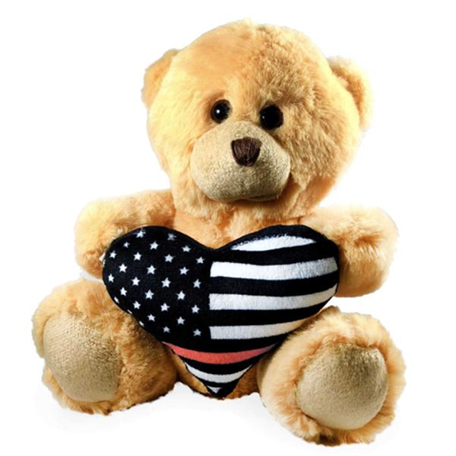 Thin Blue Line TRL-TED-BEAR Teddy Bear - Thin Red Line Heart Thin Blue Line TRL-TED-BEAR Teddy Bear - Thin Red Line Heart