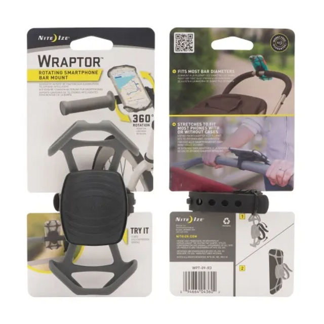Nite-Ize WPT-09-R3 Wraptor Rotating Smartphone Bar Mount
