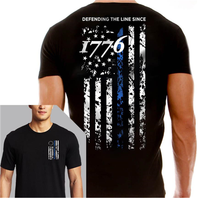Thin Blue Line 1776-TBL-MS-XXXXL Men's Shirt - Thin Blue Line: 1776