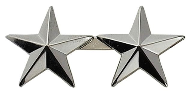 Hero's Pride 4486N 2 Star Pin 1/2'' High - Pair