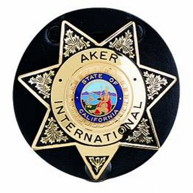 Aker Leather A592-BP Star Badge Holder Aker Leather A592-BP Star Badge Holder
