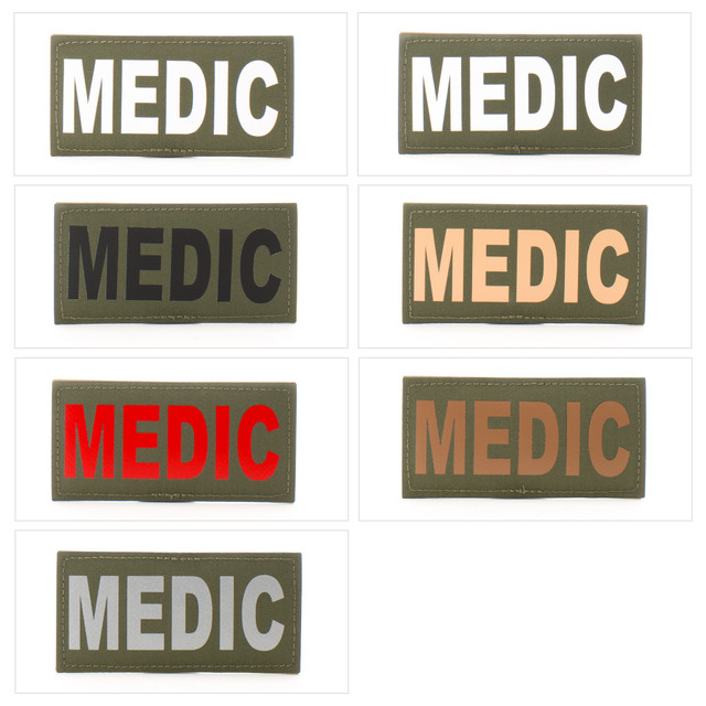 Eleven 10 E10-7001-MEDIC-RGR/RED 2x4 Med ID Patch