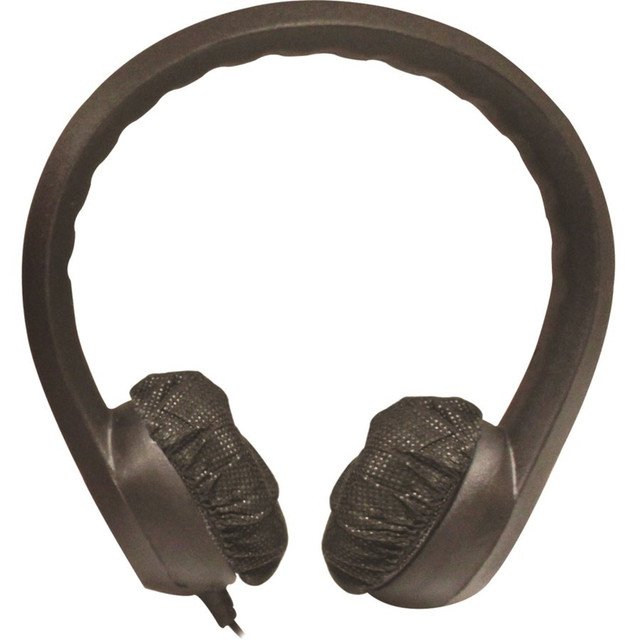 VCOM INTERNATIONAL MULTI MEDIA KIDS-BLK HamiltonBuhl Flex Phones Foam Headphones - 3.5mm Plug Black