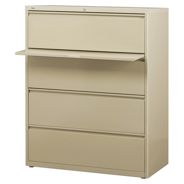 LORELL 60435  Fortress 42inW x 18-5/8inD Lateral 4-Drawer File Cabinet, Putty
