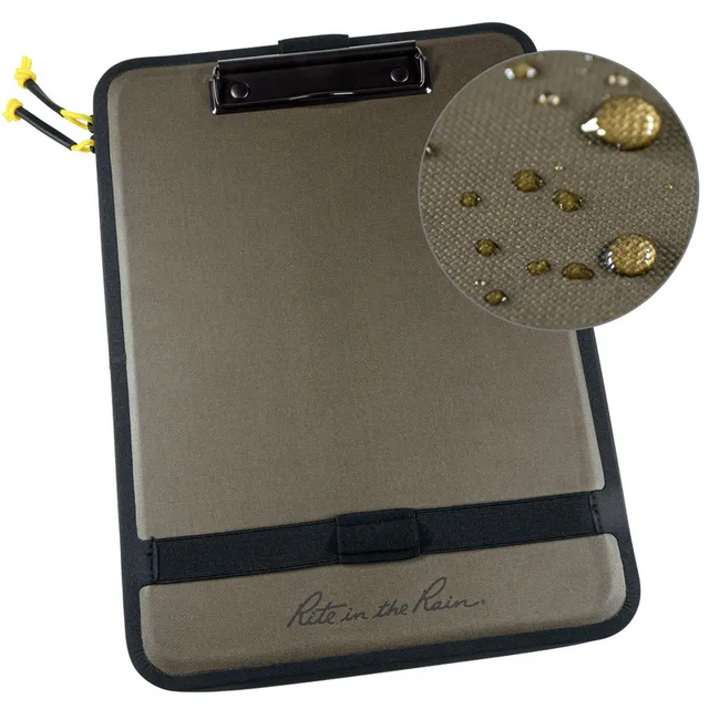 Rite in the Rain 297 Monsoon Field Desk/Clipboard w/ Storage - Olive/Black