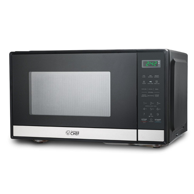 W APPLIANCE COMPANY LLC CHM9MS Commercial Chef 0.9 Cu. Ft. Countertop Microwave, Silver/Black W APPLIANCE COMPANY LLC CHM9MS Commercial Chef 0.9 Cu. Ft. Countertop Microwave, Silver/Black