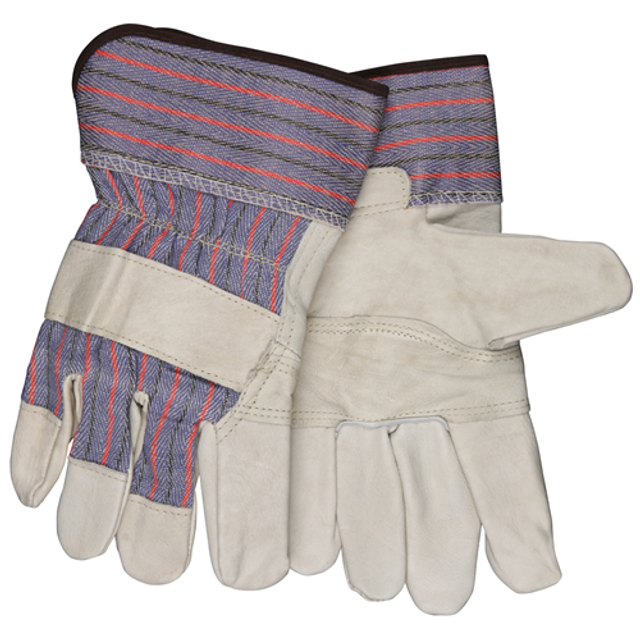 MCR Safety 1931L Econ Grain Patch Palm W/Rbr Safety Cuff