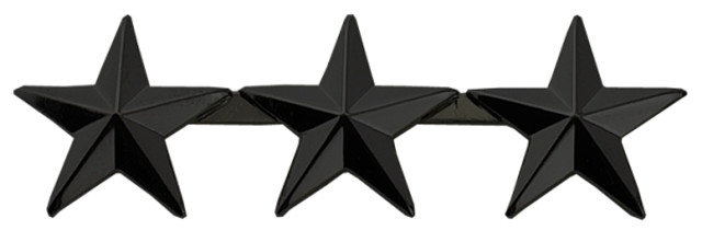 Hero's Pride 4487B 3 Star Pin 1/2'' High - Pair Hero's Pride 4487B 3 Star Pin 1/2'' High - Pair