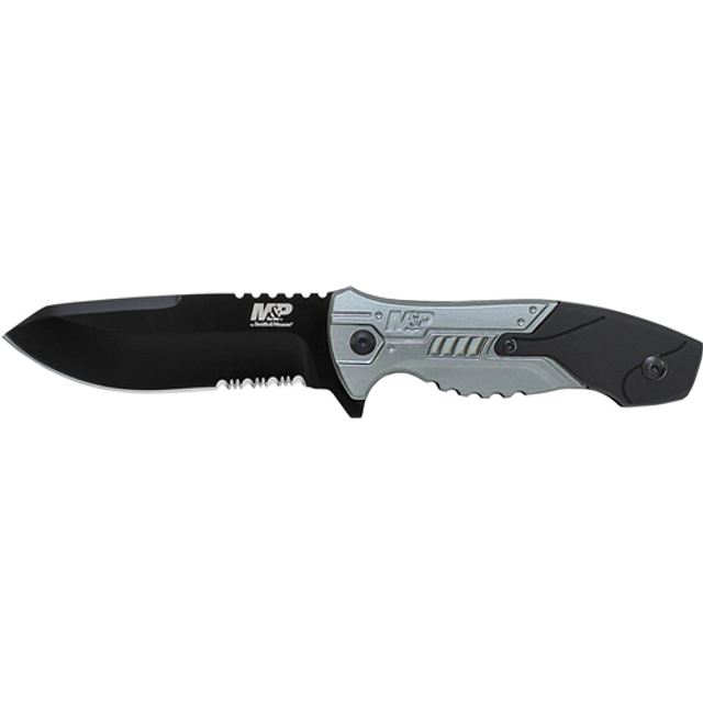 Smith & Wesson SWMPF2BSCP M&P Full Tang Tanto Fixed Blade, Aluminum & Rubber Handle, M.O.L.L.E. Compatible Belt Sheath Smith & Wesson SWMPF2BSCP M&P Full Tang Tanto Fixed Blade, Aluminum & Rubber Handle, M.O.L.L.E. Compatible Belt Sheath