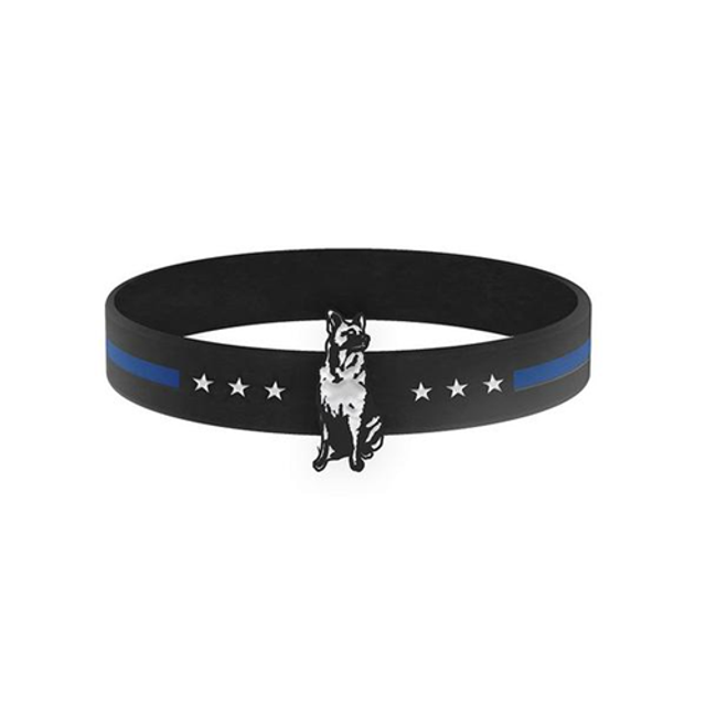 Thin Blue Line BR-K9-DOG-TBL-7 Bracelet - 7 inch - Thin Blue Line Thin Blue Line BR-K9-DOG-TBL-7 Bracelet - 7 inch - Thin Blue Line