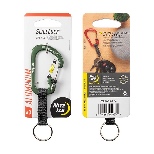 Nite-Ize CSLAW3-08-R6 SlideLock Key Ring Aluminum Nite-Ize CSLAW3-08-R6 SlideLock Key Ring Aluminum