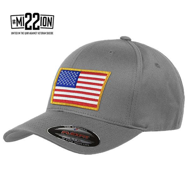 Thin Blue Line FLEX-RWB-GRAY-LARGE FlexFit Hat - American Flag Thin Blue Line FLEX-RWB-GRAY-LARGE FlexFit Hat - American Flag