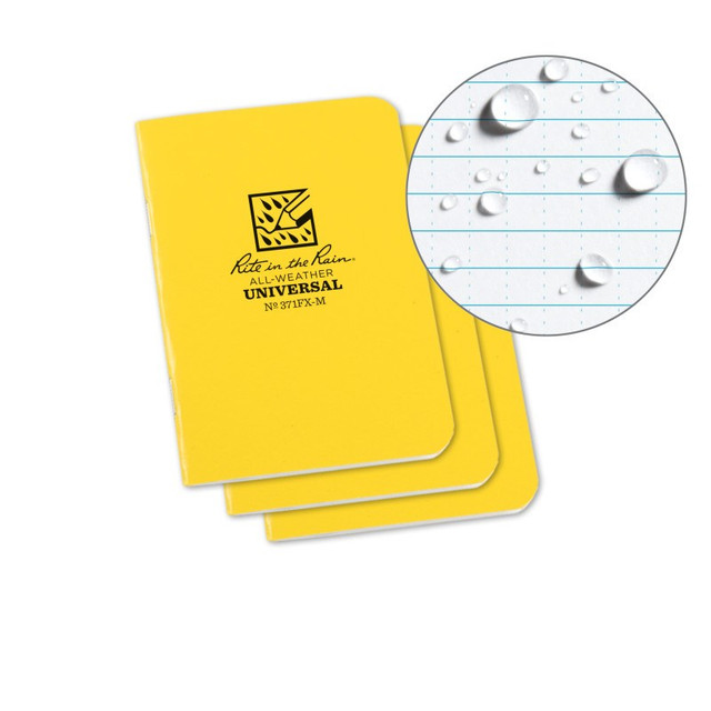Rite in the Rain 371FX-M Stapled Notebook - 3.25 x 4.625 - 3 Pack Rite in the Rain 371FX-M Stapled Notebook - 3.25 x 4.625 - 3 Pack