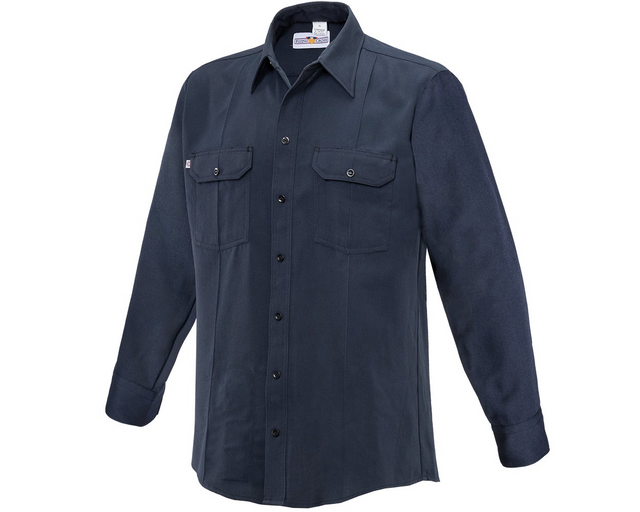 Flying Cross 8220W 86 28 REG Cross Fire-Retardant Women's Button-Front Long Sleeve Woven Shirt - LAPD Navy