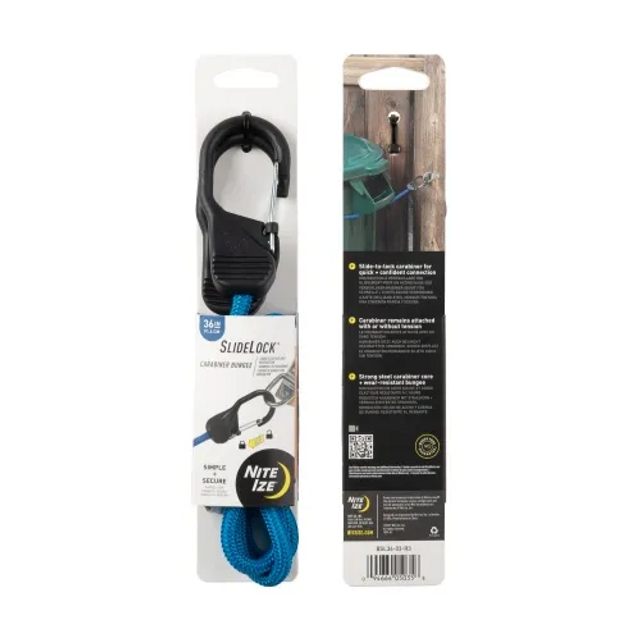 Nite-Ize BSL36-03-R3 SlideLock Carabiner Bungee Nite-Ize BSL36-03-R3 SlideLock Carabiner Bungee