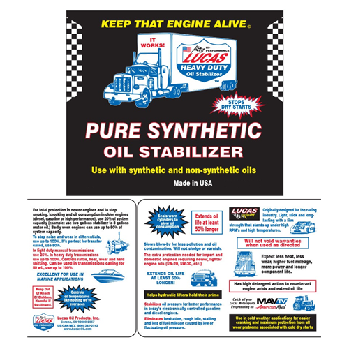 Lucas Oil 10132 Pure Synthetic Oil Stabilizer