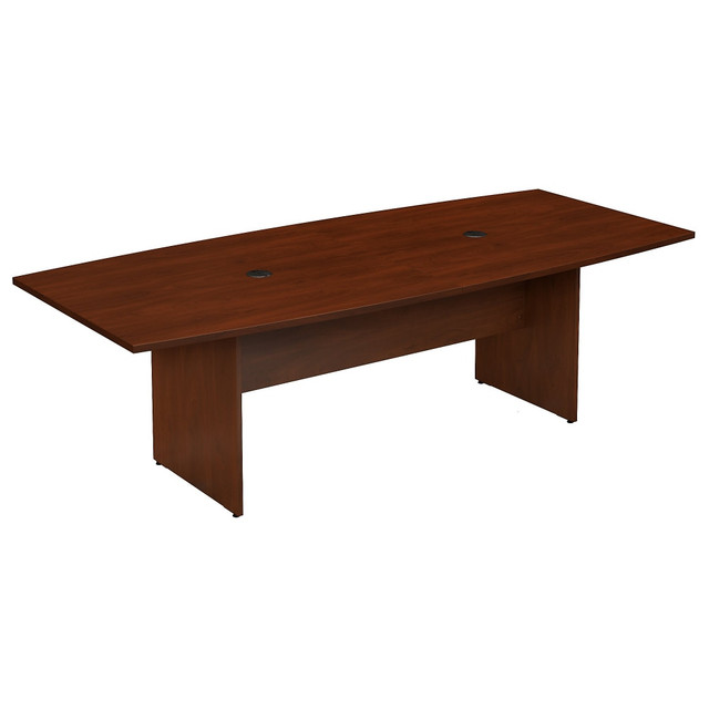 BUSH INDUSTRIES INC. Bush Business Furniture 99TB9642HCK  96inW x 42inD Boat Shaped Conference Table with Wood Base, Hansen Cherry, Standard Delivery