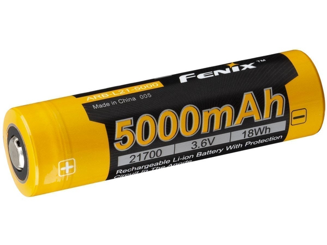 Fenix ARB-L21-5000 Fenix Li-Ion 21700 (3.6 V) 5000 mAH Rech Fenix ARB-L21-5000 Fenix Li-Ion 21700 (3.6 V) 5000 mAH Rech