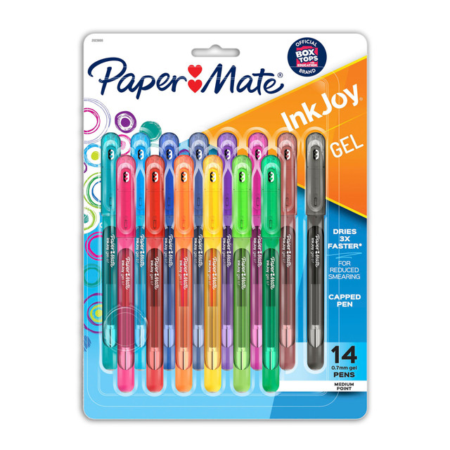 NEWELL BRANDS INC. 2023009 Paper Mate Inkjoy Gel 600ST Stick Pens, Medium Point, 0.7 mm, Assorted Ink Colors, Pack Of 14 NEWELL BRANDS INC. 2023009 Paper Mate Inkjoy Gel 600ST Stick Pens, Medium Point, 0.7 mm, Assorted Ink Colors, Pack Of 14