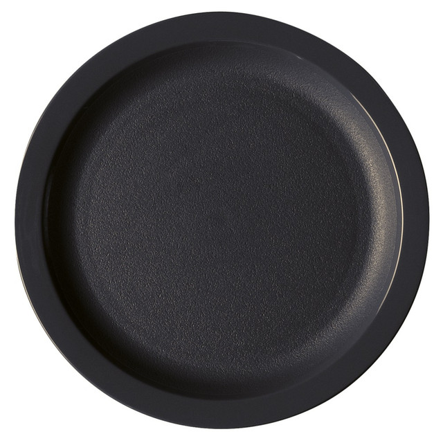 CAMBRO MFG. CO. Cambro 825CWNR110  Camwear Round Dinnerware Plates, 8-1/4in, Black, Set Of 48 Plates