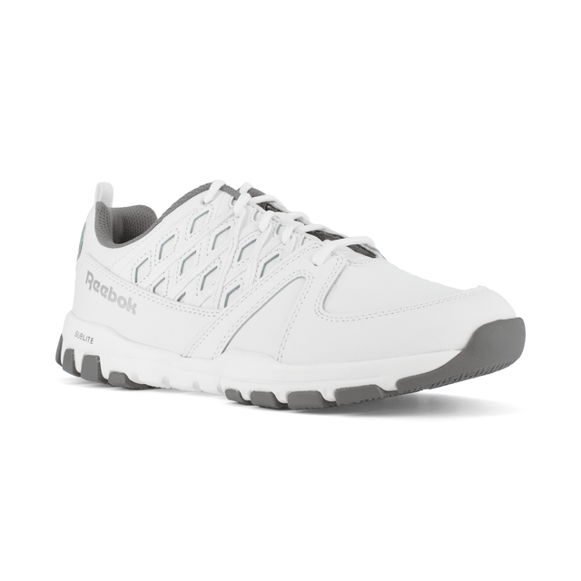 Reebok RB4442-M-07.5 Sublite Work Athletic Shoe w/ Soft Toe - White
