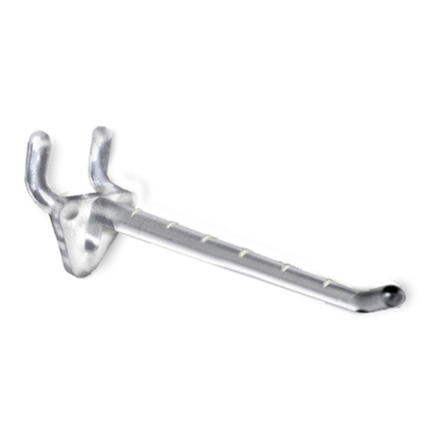AZAR DISPLAYS 800074-CLR Glass-Filled Nylon Hooks, 4in, Clear, Pack Of 50 Hooks AZAR DISPLAYS 800074-CLR Glass-Filled Nylon Hooks, 4in, Clear, Pack Of 50 Hooks