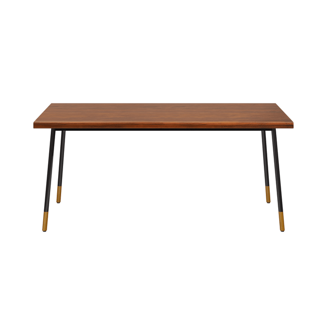 EURO STYLE, INC. 94226BRN Eurostyle Miriam Dining Table, 29-1/2inH x 63inW x 35-2/5inD, Walnut/Black