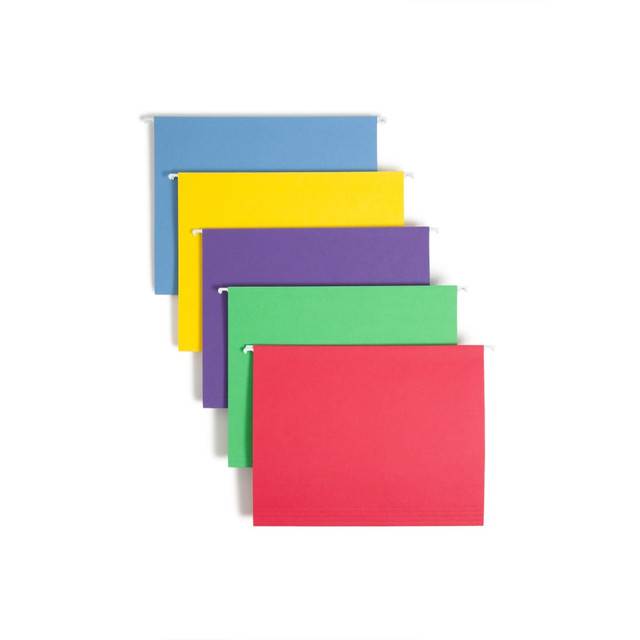 SMEAD MFG CO 64020 Smead Hanging File Folders With Adjustable Tabs, Letter Size, 1/3 Cut, Assorted Colors, Box Of 25 SMEAD MFG CO 64020 Smead Hanging File Folders With Adjustable Tabs, Letter Size, 1/3 Cut, Assorted Colors, Box Of 25
