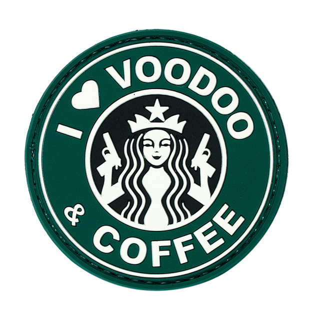 Voodoo Tactical 07-0902000000 I Love Voodoo & Coffee Patch