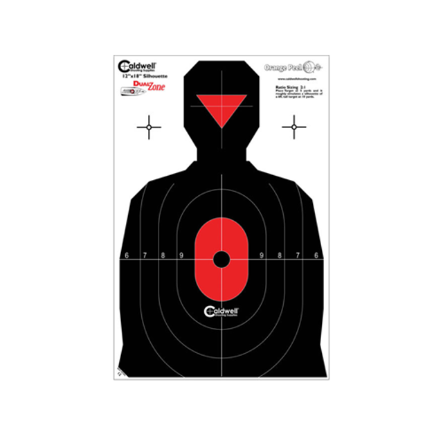 Caldwell 280341 Silhouette Dual Zone Target 25pk