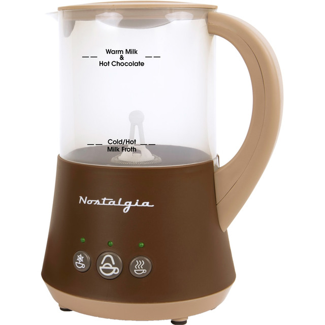 NOSTALGIA PRODUCTS GROUP LLC FHCM4BR Nostalgia FHCM4BR Frother & Hot Chocolate Maker, Brown NOSTALGIA PRODUCTS GROUP LLC FHCM4BR Nostalgia FHCM4BR Frother & Hot Chocolate Maker, Brown