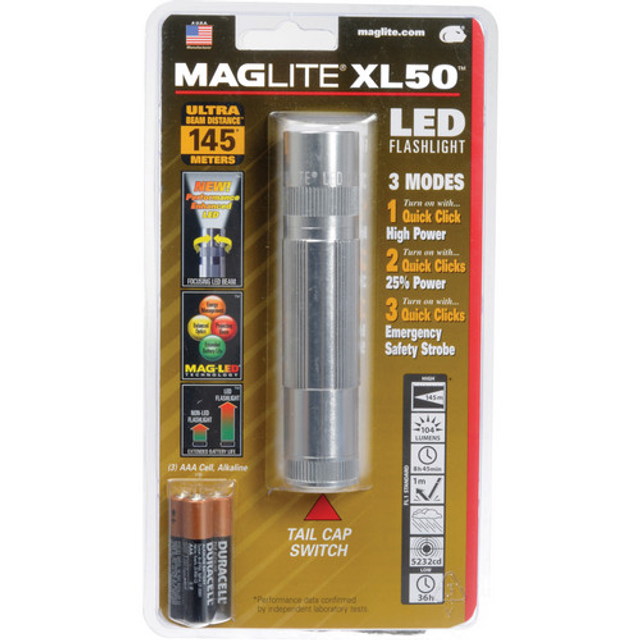 Maglite XL50-S3106 XL50 LED 3 AAA-Cell Flashlight