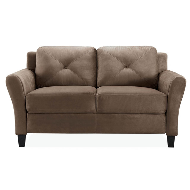 LIFESTYLE SOLUTIONS INC. CCHRFKS2M26BRRA Lifestyle Solutions Hanson Microfiber Loveseat, Brown