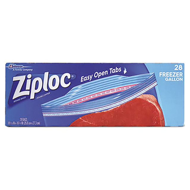 S.C. JOHNSON & SON, INC. CB003820 Ziploc Double Zipper Freezer Bags, 1 Gallon, Clear, 28 Bags Per Box, Case Of 9 Boxes S.C. JOHNSON & SON, INC. CB003820 Ziploc Double Zipper Freezer Bags, 1 Gallon, Clear, 28 Bags Per Box, Case Of 9 Boxes
