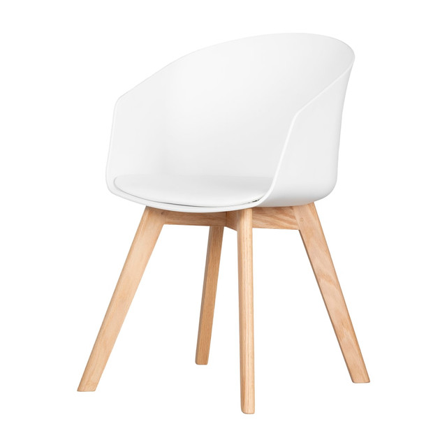 SOUTH SHORE IND LTD 100406 South Shore Flam Chair With Wooden Legs, White/Natural