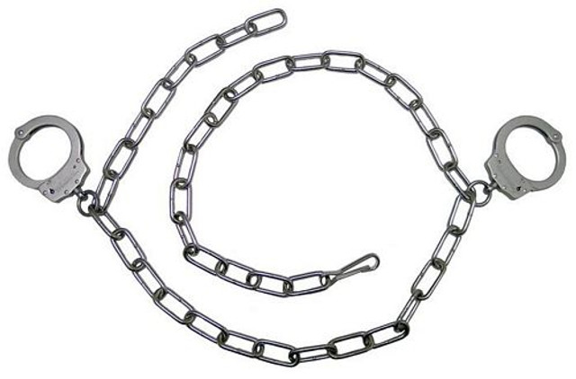 Combined Systems 7008 Model 7008 Hardened Waist Chain w/ 1008 Tri-Max Handcuffs