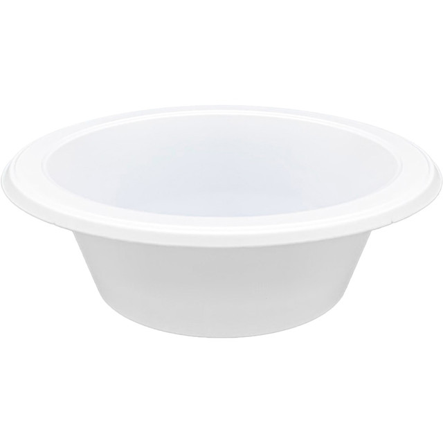 GENUINE JOE 10424 Reusable/Disposable 12 Oz. Plastic Bowls, White, Pack Of 125 GENUINE JOE 10424 Reusable/Disposable 12 Oz. Plastic Bowls, White, Pack Of 125