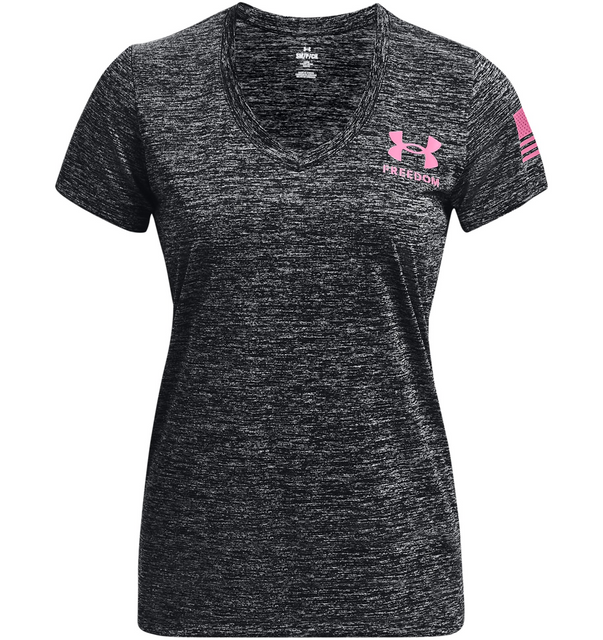 Under Armour 1369471004MD Women's UA Tech Freedom Short Sleeve V-Neck