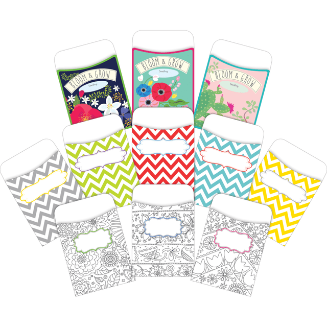 BARKER CREEK PUBLISHING, INC. 4075 Barker Creek Peel & Stick Library Pockets, 3-1/2in x 5-1/8in, Modern Garden, Set Of 90 Pockets BARKER CREEK PUBLISHING, INC. 4075 Barker Creek Peel & Stick Library Pockets, 3-1/2in x 5-1/8in, Modern Garden, Set Of 90 Pockets