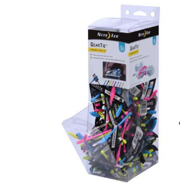 Nite-Ize GT3MGB-A3-R9 Gear Tie 3 in. Assorted Mini Bulk Gravity Bin Display - 200 units Nite-Ize GT3MGB-A3-R9 Gear Tie 3 in. Assorted Mini Bulk Gravity Bin Display - 200 units