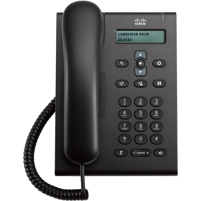 CISCO CP-3905= 3905 IP Phone - Corded - Wall Mountable, Desktop - Charcoal - 1 x Total Line - VoIP - 2 x Network (RJ-45) - PoE Ports CISCO CP-3905= 3905 IP Phone - Corded - Wall Mountable, Desktop - Charcoal - 1 x Total Line - VoIP - 2 x Network (RJ-45) - PoE Ports